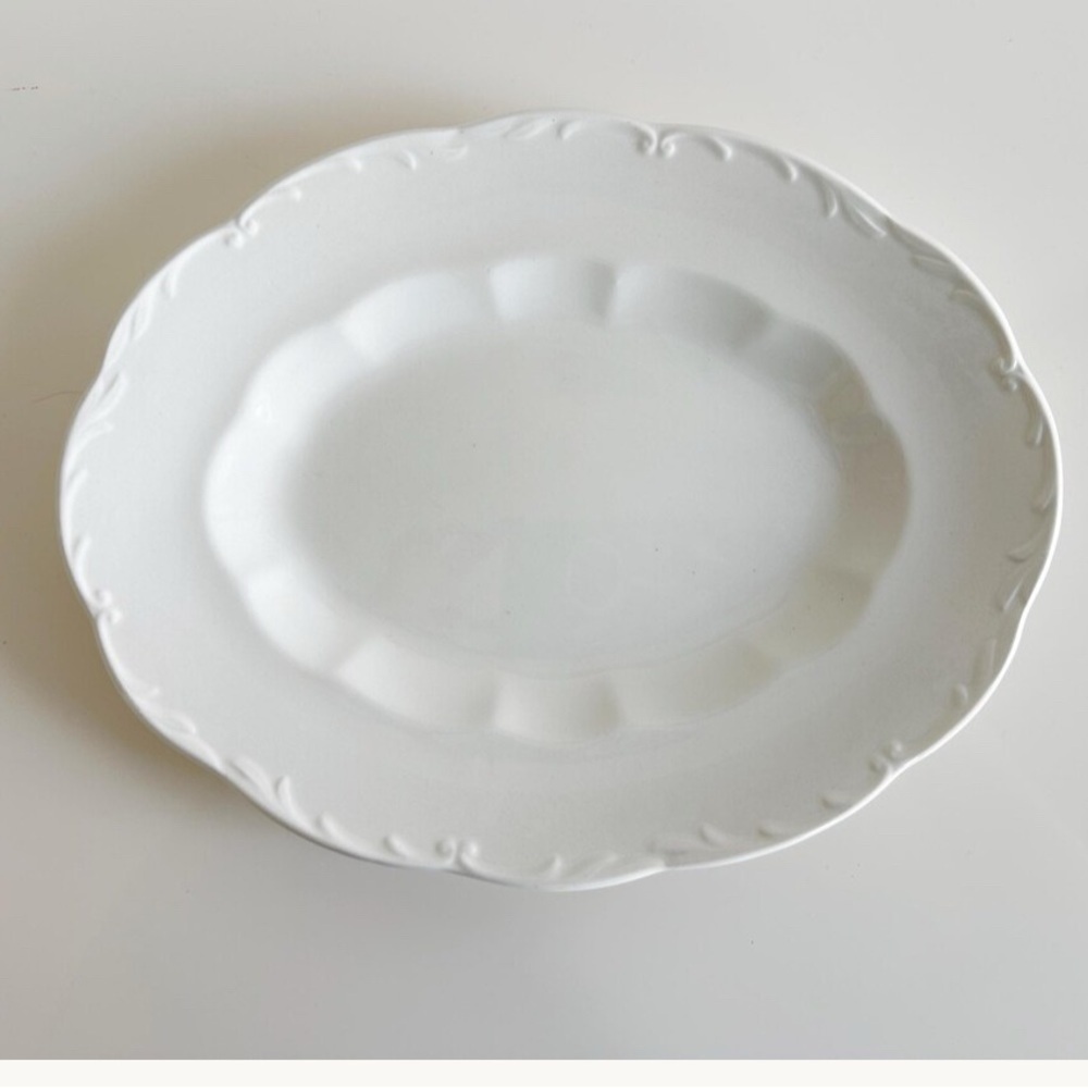 Vintage J & G Meakin Sterling Colonial White Ironstone Platter